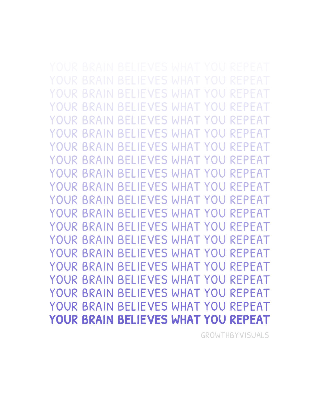 Your Brain Believes What You Repeat