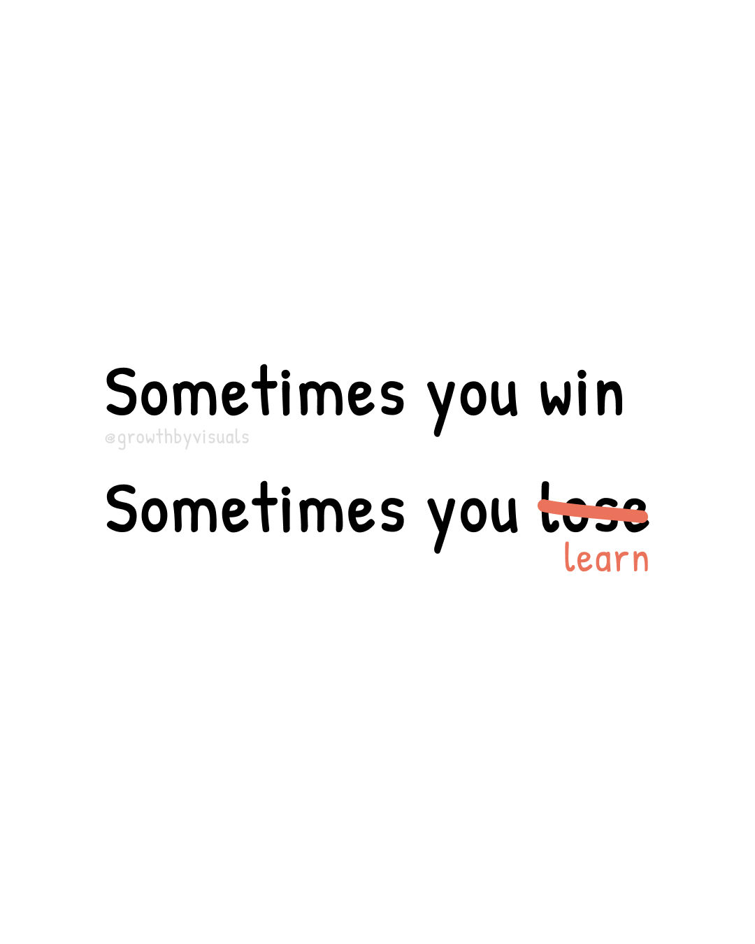 Sometimes You Win. Sometimes You Learn.